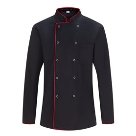 Pacote 2 Unidades -Jaqueta masculina de chef - Jaqueta masculina de chef - Uniforme de hospitalidade - Ref.8501B