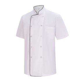Pacote 2 Unidades -Jaqueta masculina de chef - Jaqueta masculina de chef - Uniforme de hospitalidade - Ref.8501